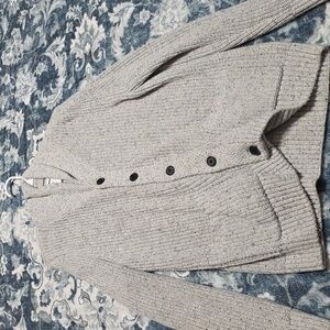 Men's Cream Cardigan Sweater